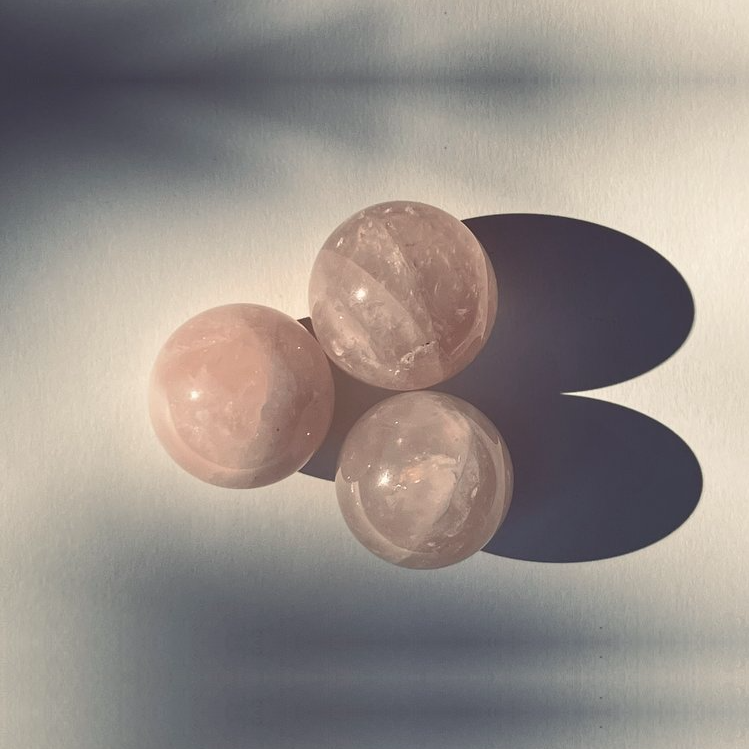 St Hildie's Divine Barware - Rose Quartz Cocktail Stones - Set of 3